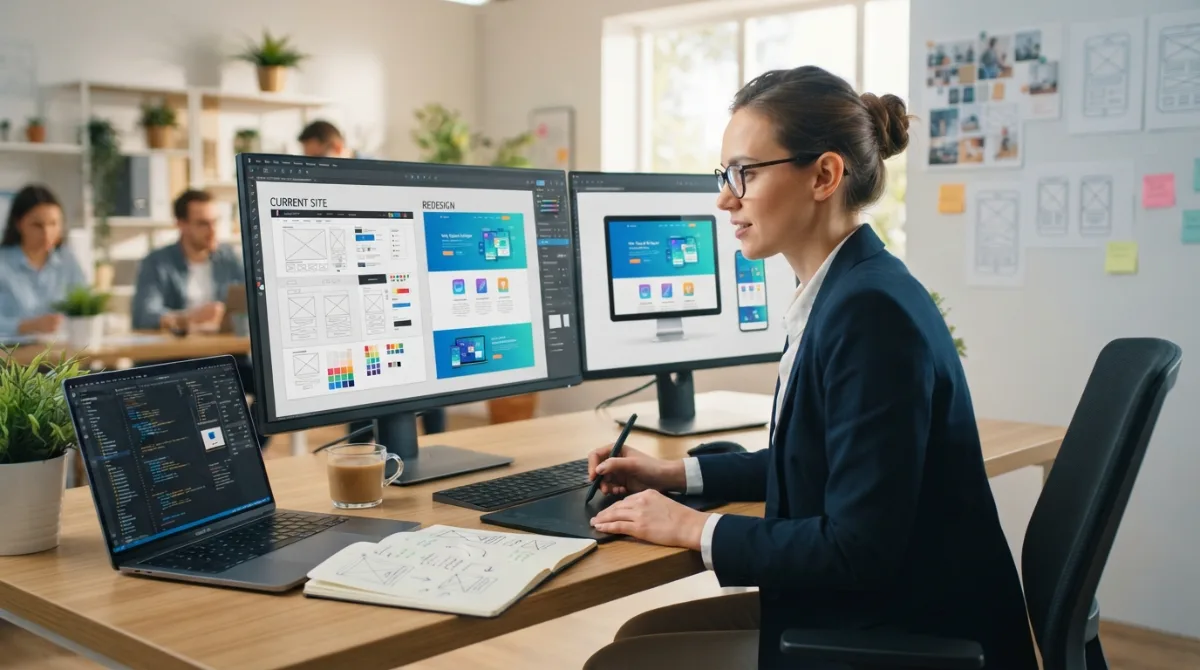 how to redesign a website